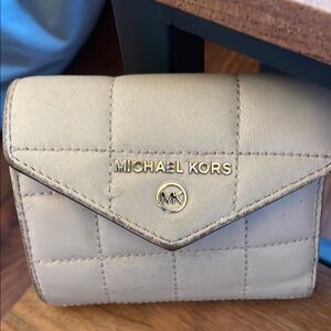 Michael Kors Cream Quilted Wallet